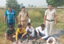 बेरीखेडा शराब ठेका चोरी मामला: चार आरोपी गिरफ्तार, अवैध शराब बरामद