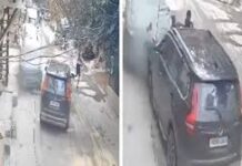 वेब डिजाइनर ने पुलिसकर्मियों को कार से घसीटा — बाइक को टक्कर मारी