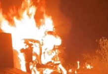 उधार शराब नहीं देने पर ठेका जलाने का प्रयास Mahendragarh liquor shop