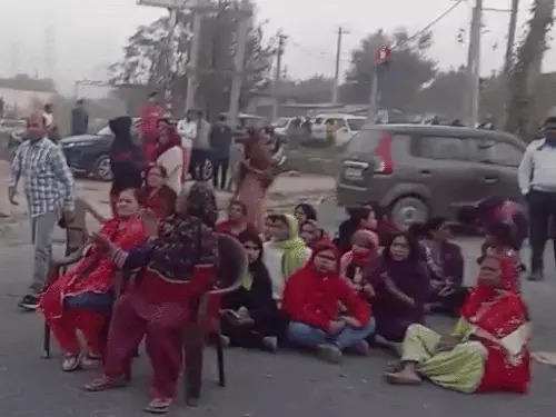 Gurugram protest Gurugram protest