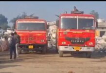 टोहाना के गोदाम में भीषण आग: शॉर्ट सर्किट से हादसा, तीन घंटे में बुझी लपटें warehouse fire