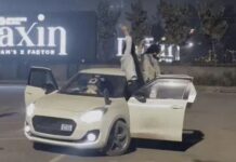 मिलेनियम सिटी में रिहायशी इलाके के बाहर युवक का हाई-वोल्टेज ड्रामा, सोशल प्लेटफॉर्म पर मचा शोर Millennium City