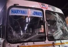 बड़ा हादसा टला, रोडवेज बस नाले में फिसलने से मची अफरा-तफरी Rajasthan Roadways bus