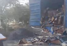 पटाखों से भरे ट्रक में जोरदार ब्लास्ट, ब्रेकर पर उछलने से हादसा Hisar Firecracker Blast