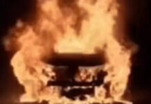 सड़क पर अचानक बना आग का गोला, समय रहते बची चालक की जान Faridabad-car fire