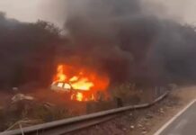 हाईवे पर अचानक भड़की लपटें, बड़ा हादसा टला highway incident