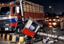 बड़ा खतरा टला: नशे में धुत चालक ने सुरक्षा चौकी को रौंदा Yamunanagar accident