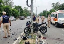 तेज रफ्तार बनी जानलेवा Chandigarh road accident