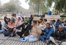 पटवारियों का धरना जारी, तहसील का कामकाज प्रभावित Tehsil work affected