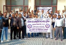 मांगों को लेकर बिजली कर्मचारियों ने किया प्रदर्शन Safidon protest