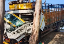 पानीपत में ट्रक ने ट्रैक्टर-ट्रॉली को मारी टक्कर: ड्राइवर और साथी गंभीर घायल, झपकी आने से हुआ हादसा