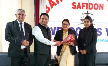 सफीदों बार एसोसिएशन द्वारा नवनियुक्त जेएमआईसी सुश्री अनीशा का हुआ भव्य स्वागत Safidon Bar Association
