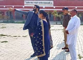 एसडीएम पुलकित मल्होत्रा ने परीक्षा केंद्रों का किया औचक निरीक्षण Safidon exam inspection