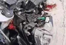 तेज रफ्तार दोपहिया की कार से टक्कर, तीन युवक घायल road accident