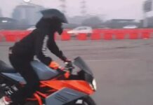 गुरुग्राम-दिल्ली एक्सप्रेसवे पर बाइकर का खतरनाक स्टंट Gurugram Delhi Expressway