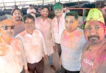 भाविप सर्पदमन शाखा ने नंदीशाला में मनाया होली पर्व Holi Milan ceremony