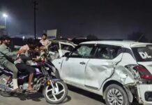 तेज रफ्तार का तांडव, कार ने मचाया भारी नुकसान Yamunanagar Accident