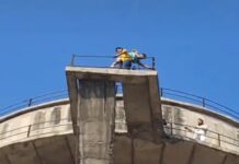 ऊंची जल संरचना पर चढ़ा युवक, रेस्क्यू से टला हादसा Faridabad incident