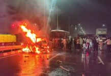 पानीपत में दर्दनाक सड़क हादसा, टक्कर के बाद गाड़ी में लगी आग से युवती की मौत Panipat Accident