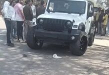 तेज रफ्तार SUV की टक्कर से डिलीवरी कर्मी घायल, राहगीरों ने लगाया लापरवाही का आरोप Gurugram accident