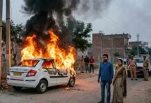 टकराव ने बदल दी आम राह — एक व्यक्ति पर जबरन नियंत्रण और वाहन में दहन प्रयास hostage-taking