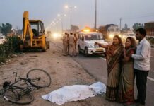 सड़क हादसे में बुजुर्ग की मौत, भारी मशीन का पहिया चढ़ा Panipat road accident