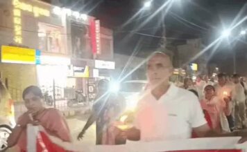 मध्य-पूर्व तनाव पर लोगों की चिंता, शांति की मांग को लेकर निकाली मशाल यात्रा Bhiwani candle march