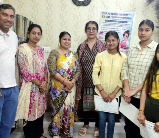 जेसीआई सफीदों द ग्रेट ने बेटियों को आत्मनिर्भर बनने की दिखाई राह JCI Safidon training