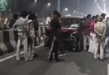 एक्सप्रेसवे पर हादसा टला, टक्कर के बाद भी सभी लोग सुरक्षित निकले Faridabad accident