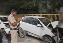 दिल्ली-मुंबई एक्सप्रेसवे पर भीषण हादसा, एक के बाद एक तीन वाहन भिड़े Faridabad accident