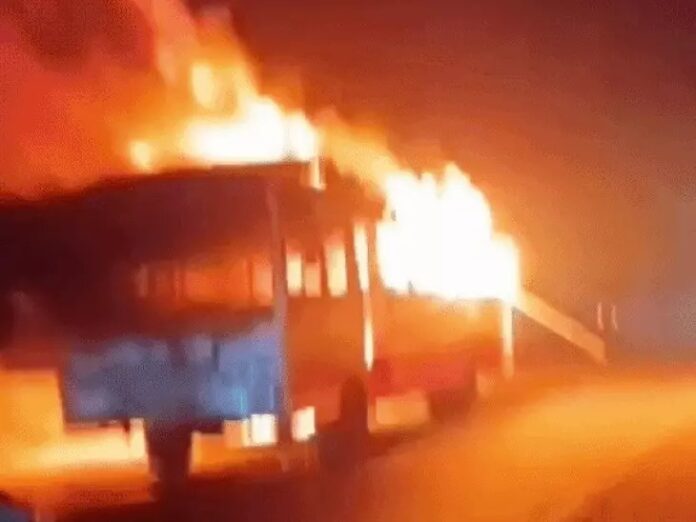 Hansi bus fire