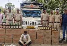 पंचकूला में शराब की बड़ी खेप जब्त, चालक हिरासत में Panchkula illegal liquor