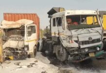 हाईवे पर भीषण टक्कर: डिवाइडर तोड़कर गलत दिशा में घुसे ट्रॉले से भिड़े वाहन, लंबा जाम Rewari Accident