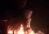 कबाड़ गोदाम में भीषण आग से मचा हड़कंप, लाखों का नुकसान scrap shop fire