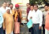 हाट रोड रेलवे फाटक पर लगवाया वाटर कूलर water cooler installation