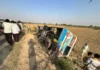 हाईवे पर बड़ा हादसा टला, यात्रियों से भरी बस अचानक सड़क किनारे पलटी Haryana Roadways