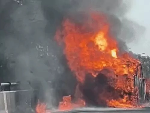 Gurugram car fire