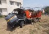 सड़क हादसा, अचानक ब्रेक से छोटा मालवाहक ट्रक से भिड़ा; दो लोग घायल Tata Ace collision