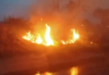 नहर किनारे भड़की आग: खेतों तक पहुंची लपटें, किसानों को हुआ नुकसान Haryana Fire News
