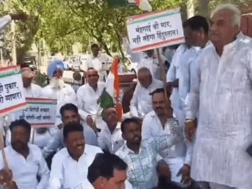 Fatehabad Congress Protest