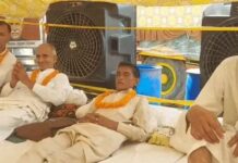 भाखड़ा पानी को लेकर बुजुर्गों का अनशन तेज, प्रशासन को चेतावनी Hansi,