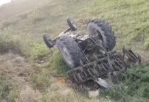 नारनौल में खेत की जुताई के दौरान ट्रैक्टर पलटा, दादा-पोते की दर्दनाक मौत Narnaul News