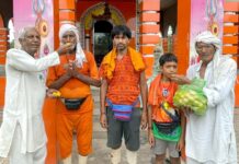 तीन पीढ़ियां एक साथ कांवड़ लेकर पहुंची पाजू कलां गांव पहुंचने पर ग्रामीणों ने किया स्वागत Haryana News