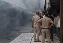 सोनीपत के कच्चे क्वार्टर मार्केट में भीषण आग, 5 दुकानें चपेट में; लाखों का सामान जला, मेयर जैन पहुंचे मौके पर Sonipat News