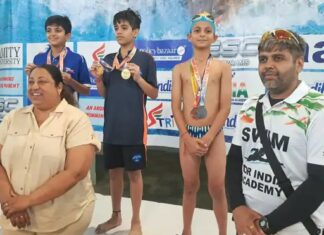 तालकटोरा स्टेडियम में पानीपत के 11 वर्षीय कियांश का शानदार प्रदर्शन, बैक स्ट्रोक में जीता कांस्य पदक Kiyansh Sethi