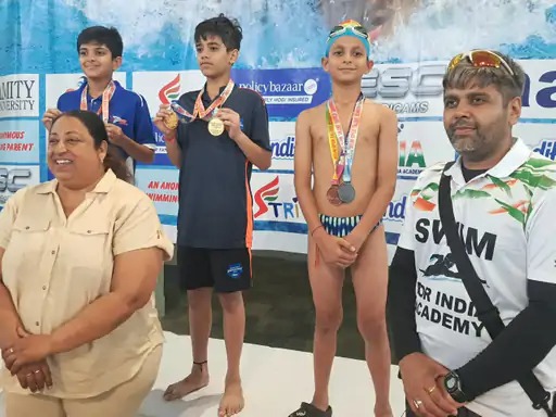 तालकटोरा स्टेडियम में पानीपत के 11 वर्षीय कियांश का शानदार प्रदर्शन, बैक स्ट्रोक में जीता कांस्य पदक Kiyansh Sethi