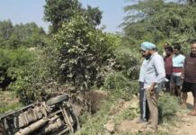 पंचकूला में बाइक सवार को बचाने के प्रयास में पलटा ट्रक, ड्राइवर सुरक्षित; टांगरी पुल के पास झाड़ियों पर उठे सवाल Panchkula Truck Accident