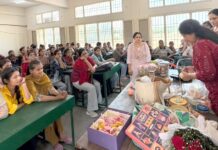 महाविद्यालय में छात्राओं ने सीखा सजावटी उपहार बनाना Safidon News