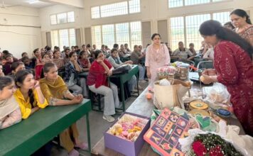 महाविद्यालय में छात्राओं ने सीखा सजावटी उपहार बनाना Safidon News