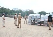 पुलिस लाइन में दंगा नियंत्रण कंपनियों का निरीक्षण, कानून-व्यवस्था की तैयारियों का लिया जायजा Sonipat Police
